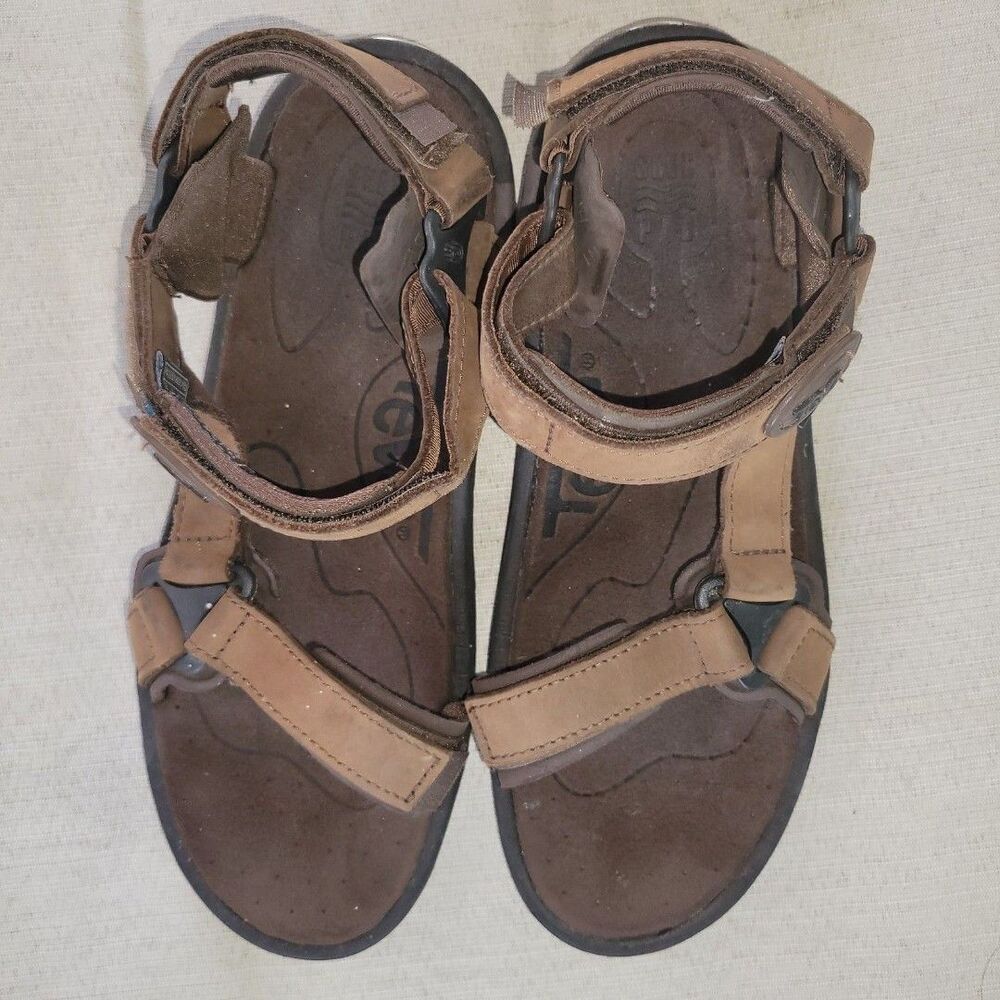 TEVA Active Shank Shoc Pad Sandals Woman 11 Brown Nubuck Leather Adjustable